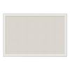 Linen Bulletin Board with Decor Frame, 30 x 20, Natural Surface/White Frame1