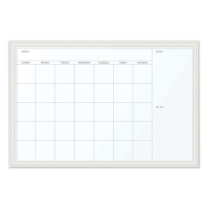 Magnetic Dry Erase Calendar with Decor Frame, 30 x 20, White Surface and Frame1