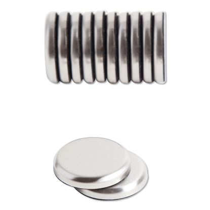 High Energy Magnets, Circle, Silver, 1.25" Dia, 12/Pack1