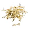 Fashion Push Pins, Steel, Gold, 3/8", 36/Pack2