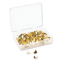 Fashion Metal Thumbtacks, Metal, Gold, 0.38", 200/Pack1