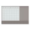 3N1 Magnetic Glass Dry Erase Combo Board, 48 x 36, Month View, White Surface and Frame1