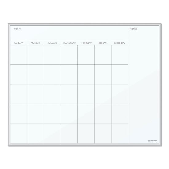 Magnetic Dry Erase Undated One Month Calendar Board, 20 x 16, White1