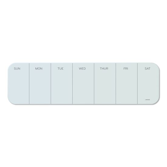 Cubicle Glass Dry Erase Undated One Week Calendar Board, 20 x 5.5, White1