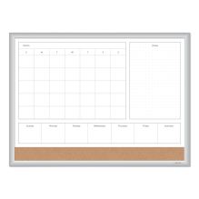 4N1 Magnetic Dry Erase Combo Board, 24 x 18, White/Natural1