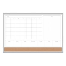 4N1 Magnetic Dry Erase Combo Board, 36 x 24, White/Natural1