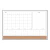 4N1 Magnetic Dry Erase Combo Board, 36 x 24, White/Natural2