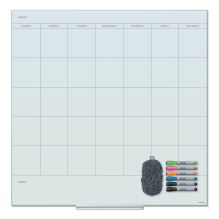 Floating Glass Dry Erase Undated One Month Calendar, 36 x 36, White1