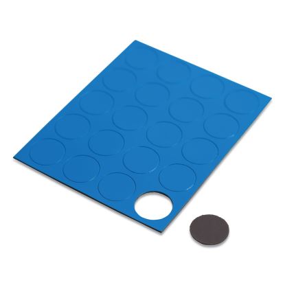 Heavy-Duty Board Magnets, Circles, Blue, 0.75", 24/Pack1