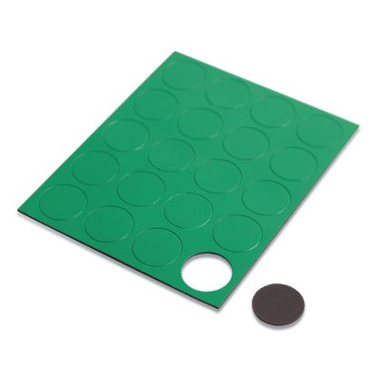 Heavy-Duty Board Magnets, Circles, Green, 0.75", 24/Pack1