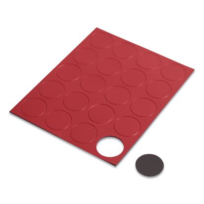 Heavy-Duty Board Magnets, Circles, Red, 0.75", 24/Pack1