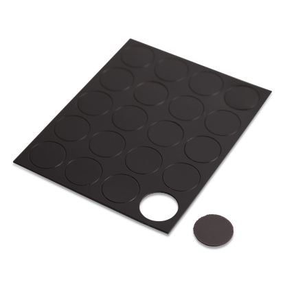 Heavy-Duty Board Magnets, Circles, Black, 0.75" Diameter, 20/Pack1