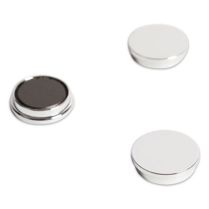 Board Magnets, Circles, Silver, 1.25" Diameter, 10/Pack1