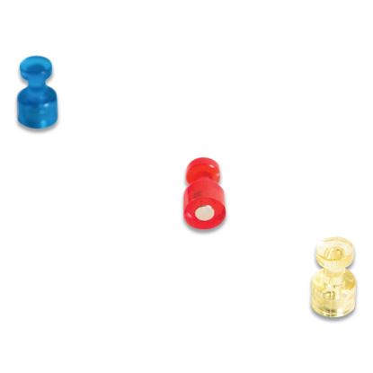 Magnetic Push Pins, Assorted Colors, 0.75" Diameter, 6/Pack1