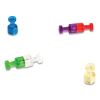 Magnetic Push Pins, Assorted Colors, 0.75" Diameter, 6/Pack2