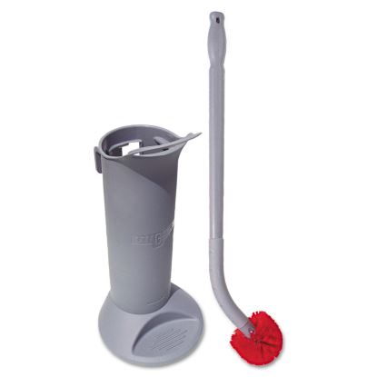 Ergo Toilet Bowl Brush Complete: Wand, Brush Holder and Two Heads, Gray1