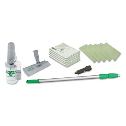 SpeedClean Window Cleaning Kit, 72" to 80", Extension Pole With 8" Pad Holder, Silver/Green1