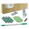 SpeedClean Window Cleaning Kit, 72" to 80", Extension Pole With 8" Pad Holder, Silver/Green2