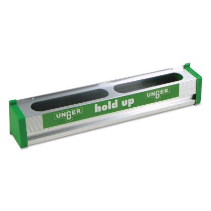 Hold Up Aluminum Tool Rack, 18w x 3.5d x 3.5h, Aluminum/Green1