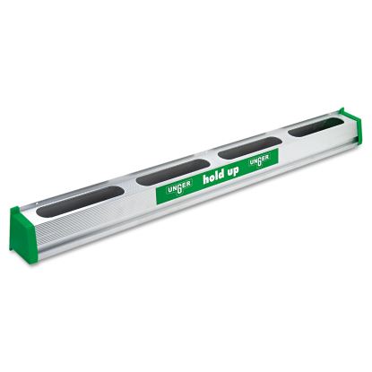 Hold Up Aluminum Tool Rack, 36w x 3.5d x 3.5h, Aluminum/Green1