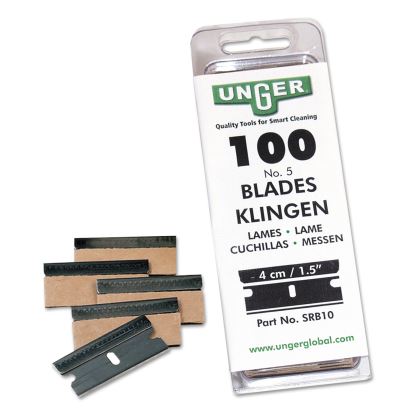 Safety Scraper Replacement Blades, #9, Stainless Steel, 100/Box1