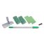 SpeedClean Window Cleaning Kit, Aluminum, 72" Extension Pole, 8" Pad Holder, Silver/Green1