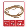 Rubber Bands, Size 19, 0.04" Gauge, Beige, 1 lb Bag, 1,240/Pack2