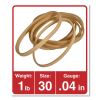 Rubber Bands, Size 30, 0.04" Gauge, Beige, 1 lb Box, 1,100/Pack2