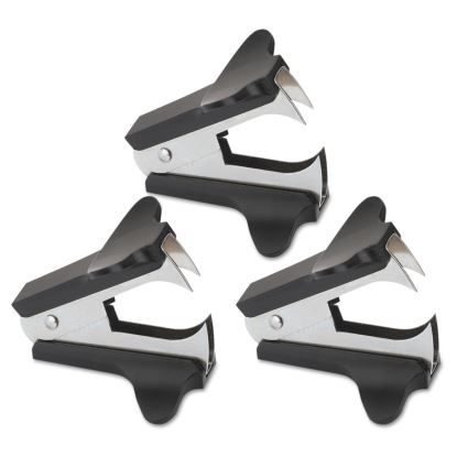 Jaw Style Staple Remover, Black, 3/Pack1