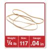 Rubber Bands, Size 117, 0.06" Gauge, Beige, 4 oz Box, 50/Pack2