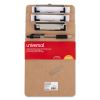 Hardboard Clipboard with Low-Profile Clip, 0.5" Clip Capacity, Holds 5 x 8 Sheets, Brown, 6/Pack2