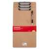 Hardboard Clipboard with Low-Profile Clip, 0.5" Clip Capacity, Holds 8.5 x 14 Sheets, Brown, 3/Pack2