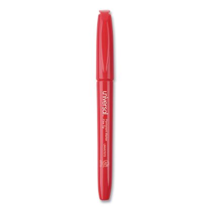 Pen-Style Permanent Marker, Fine Bullet Tip, Red, Dozen1