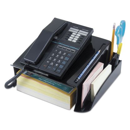 Recycled Telephone Stand and Message Center, 12.25 x 10.5 x 5.25, Black1