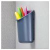 Recycled Plastic Cubicle Pencil Cup, 4.25 x 2.5 x 5, Wall Mount, Charcoal2