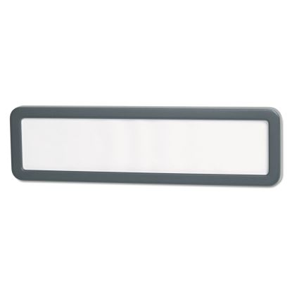 Recycled Cubicle Nameplate with Rounded Corners, 9 x 2.5, Charcoal1