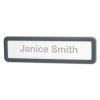 Recycled Cubicle Nameplate with Rounded Corners, 9 x 2.5, Charcoal2
