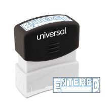 Message Stamp, ENTERED, Pre-Inked One-Color, Blue1