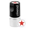 Round Message Stamp, STAR, Pre-Inked/Re-Inkable, Red1
