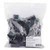 Binder Clip Zip-Seal Bag Value Pack, Medium, Black/Silver, 36/Pack2