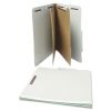 Six--Section Pressboard Classification Folders, 2 Dividers, Letter Size, Gray, 10/Box2