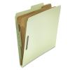 Six--Section Pressboard Classification Folders, 2 Dividers, Letter Size, Gray-Green, 10/Box2