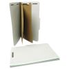 Six--Section Pressboard Classification Folders, 2 Dividers, Legal Size, Gray, 10/Box2