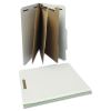 Eight-Section Pressboard Classification Folders, 3 Dividers, Letter Size, Gray, 10/Box2