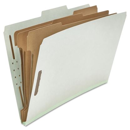 Eight-Section Pressboard Classification Folders, 3 Dividers, Legal Size, Gray, 10/Box1