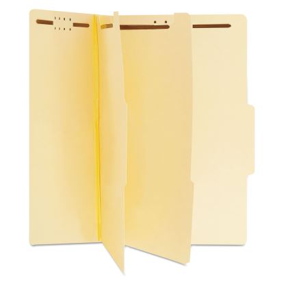 Six-Section Classification Folders, 2 Dividers, Letter Size, Manila, 15/Box1