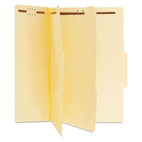 Six-Section Classification Folders, 2 Dividers, Letter Size, Manila, 15/Box1