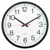 Classic Round Wall Clock, 12.63" Overall Diameter, Black Case, 1 AA (sold separately)1