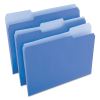 Deluxe Colored Top Tab File Folders, 1/3-Cut Tabs: Assorted, Letter Size, Blue/Light Blue, 100/Box2