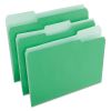 Deluxe Colored Top Tab File Folders, 1/3-Cut Tabs: Assorted, Letter Size, Green/Light Green, 100/Box2